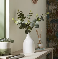 25cm Eucalyptus Stems Artificial Plant In Natural Ceramic Bottle Vase 7 25cm Eucalyptus Stems Artificial Plant In Natural Ceramic Bottle Vase -Gardens and Outdoor Stores 25cm eucalyptus stems artificial plant in natural ceramic bottle vase5010795682676 01i