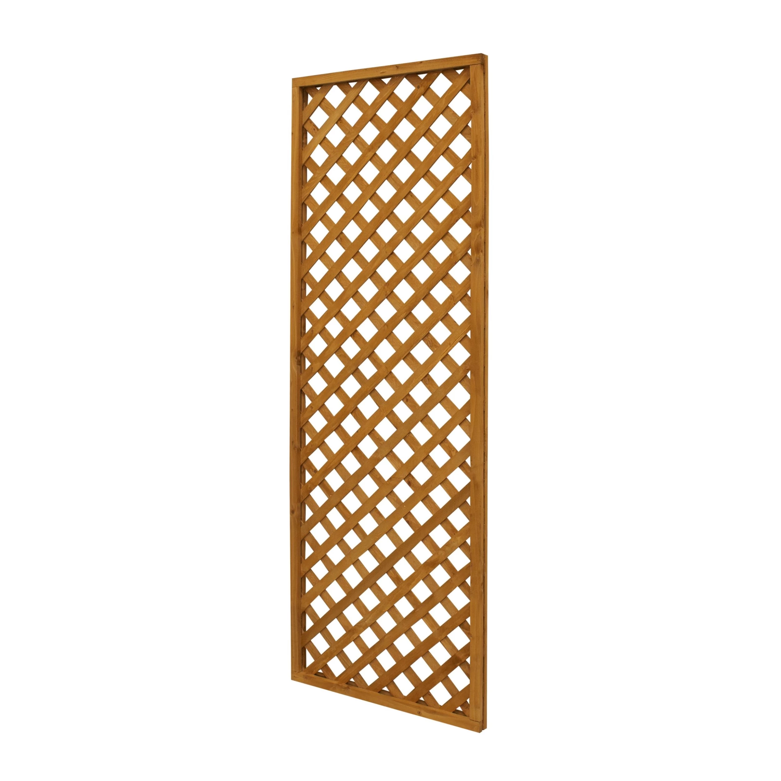2ft Diamond Lattice Pine Trellis Panel, Pack Of 5 (W)183cm X (H)61cm 4 2ft Diamond Lattice Pine Trellis Panel, Pack Of 5 (W)183cm X (H)61cm - Image 2