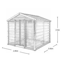 Adman Steel Sheds Multigrow 9.4x8.8 Greenhouse With Adjustable Vent -Gardens and Outdoor Stores adman steel sheds multigrow 9 4x8 8 greenhouse with adjustable vent5391538910387 01t bq