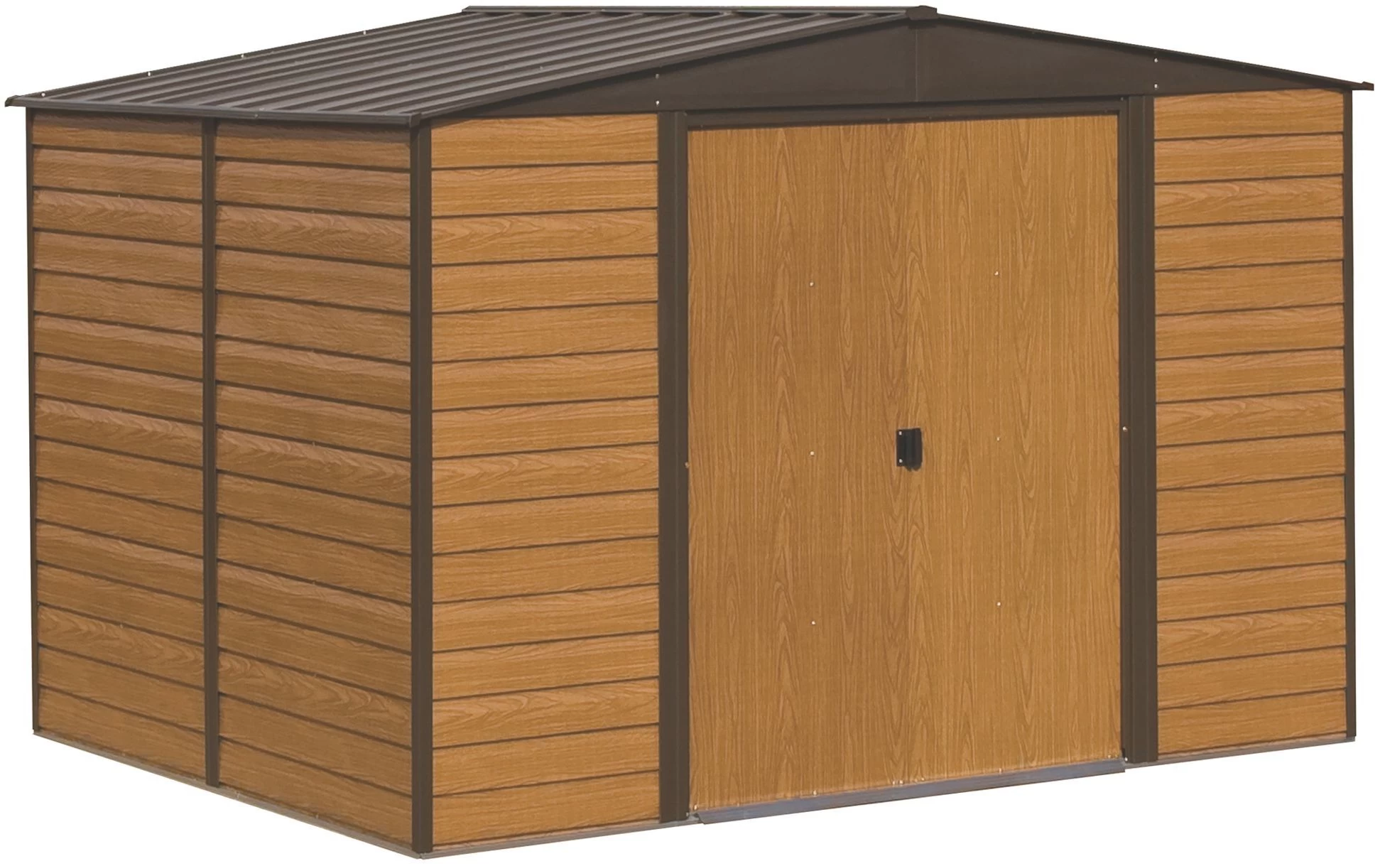 Arrow Woodvale 10x6 Apex Coffee Metal Shed 3 Arrow Woodvale 10x6 Apex Coffee Metal Shed