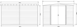 Arrow Woodvale 12x10 Apex Coffee Metal Shed -Gardens and Outdoor Stores arrow woodvale 12x10 apex coffee metal shed5013856015246 03t BQ
