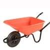 B&Q Sovereign Orange Metal & Polypropylene (PP) Wheelbarrow 90L -Gardens and Outdoor Stores b q sovereign orange metal polypropylene pp wheelbarrow 90l5036610002009 01bq