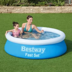 Bestway Fast Set™ Plain ABS Plastic & PVC Family Lounge Pool (W) 1.83m X (L) 1.83m -Gardens and Outdoor Stores bestway fast set plain abs plastic pvc family lounge pool w 1 83m x l 1 83m6942138967630 02i