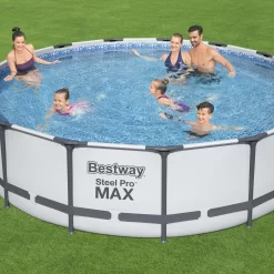 Bestway Fast Set Polyvinyl Chloride (PVC) Pool (W) 4.57m X (L) 4.57m -Gardens and Outdoor Stores bestway fast set polyvinyl chloride pvc pool w 4 57m x l 4 57m6942138982589 02i bq
