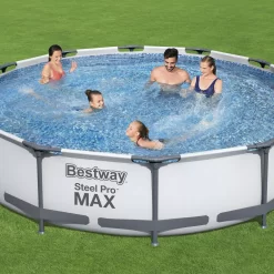 Bestway Steel Pro Max Polyvinyl Chloride (PVC) Family Swimming Pool (W) 3.97m X (L) 3.66m -Gardens and Outdoor Stores bestway steel pro max polyvinyl chloride pvc family swimming pool w 3 97m x l 3 66m6942138981889 02c bq
