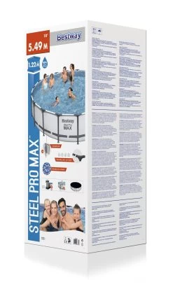 Bestway Steel Pro Max Polyvinyl Chloride (PVC) Pool (W) 5.49m X (L) 5.49m 12 Bestway Steel Pro Max Polyvinyl Chloride (PVC) Pool (W) 5.49m X (L) 5.49m -Gardens and Outdoor Stores bestway steel pro max polyvinyl chloride pvc pool w 5 49m x l 5 49m6942138983791 06c bq