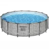Bestway Steel Pro MAX™ Realistic Stone Print Polyvinyl Chloride (PVC) & Steel Pool (W) 4.88m X (L) 4.88m -Gardens and Outdoor Stores bestway steel pro max realistic stone print polyvinyl chloride pvc steel pool w 4 88m x l 4 88m6941607311493 01c