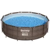 Bestway Steel Pro Rattan Print Metal & Plastic Pool -Gardens and Outdoor Stores bestway steel pro rattan print metal plastic pool6942138986228 02c bq