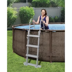 Bestway Steel Pro Rattan Print Metal & Plastic Pool -Gardens and Outdoor Stores bestway steel pro rattan print metal plastic pool6942138986228 03i bq