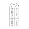 Black Arched Steel Trellis (W)60cm X (H)150cm -Gardens and Outdoor Stores black arched steel trellis w 60cm x h 150cm3663602430698 02c bq