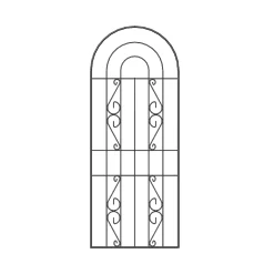 Black Arched Steel Trellis (W)60cm X (H)150cm
