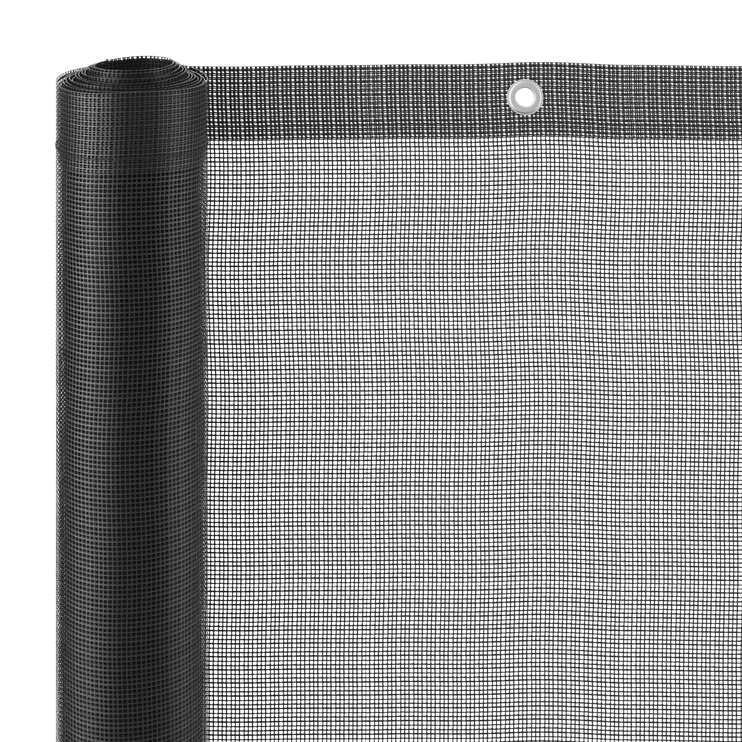 Black Polyester (PES) & PVC Garden Screen (H)1m (W)3m 6 Black Polyester (PES) & PVC Garden Screen (H)1m (W)3m - Image 4