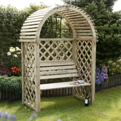 Blooma Chiltern Round Arbour, (H)1990mm (W)1340mm (D)800mm - Assembly Required