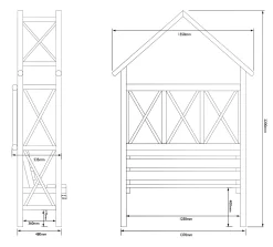 Blooma Cottage Arbour, (H)2200mm (W)560mm (D)560mm - Assembly Service Included -Gardens and Outdoor Stores blooma cottage arbour h 2200mm w 560mm d 560mm assembly service included5397007111606 01t bq