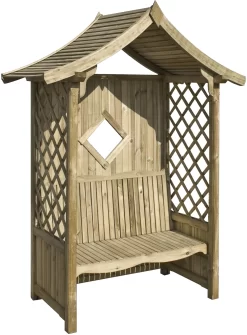 Blooma Elegant Arbour, (H)2340mm (W)1760mm (D)940mm - Assembly Service Included -Gardens and Outdoor Stores blooma elegant arbour h 2340mm w 1760mm d 940mm assembly service included5397007111620 03c BQ