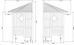 Blooma Elegant Corner Arbour, (H)2500mm (W)1730mm (D)1730mm - Assembly Required -Gardens and Outdoor Stores blooma elegant corner arbour h 2500mm w 1730mm d 1730mm assembly required5397007007732 01t BQ