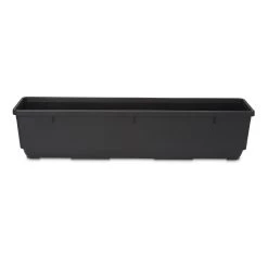 Blooma Florus Black Plastic Bell Rectangular Trough