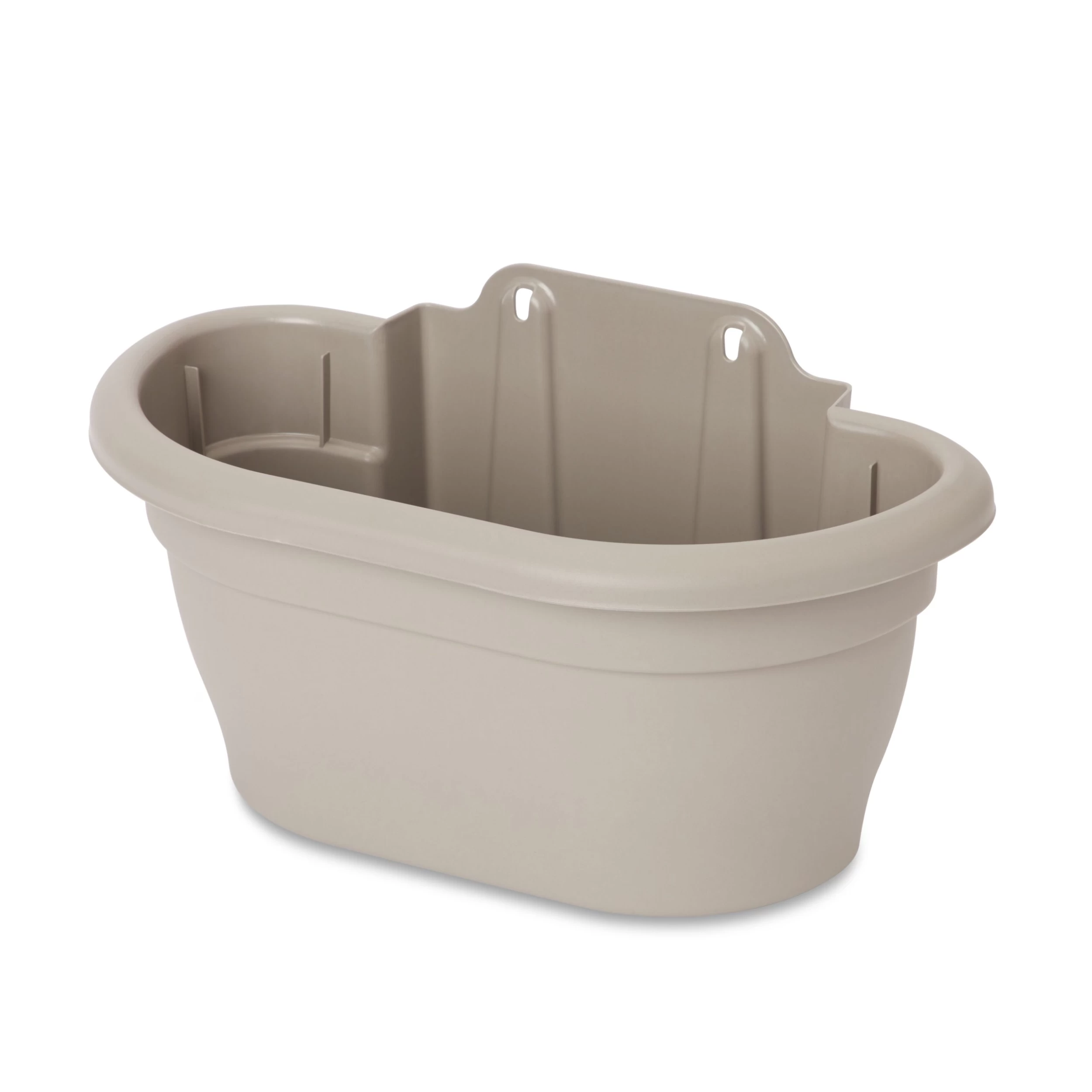 Blooma Florus Taupe Plastic Oval Trough 4 Blooma Florus Taupe Plastic Oval Trough - Image 2