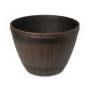 Blooma Lule Wood Effect Plastic Round Plant Pot (Dia)52cm -Gardens and Outdoor Stores blooma lule wood effect plastic round plant pot dia 52cm3663602700814 01bq