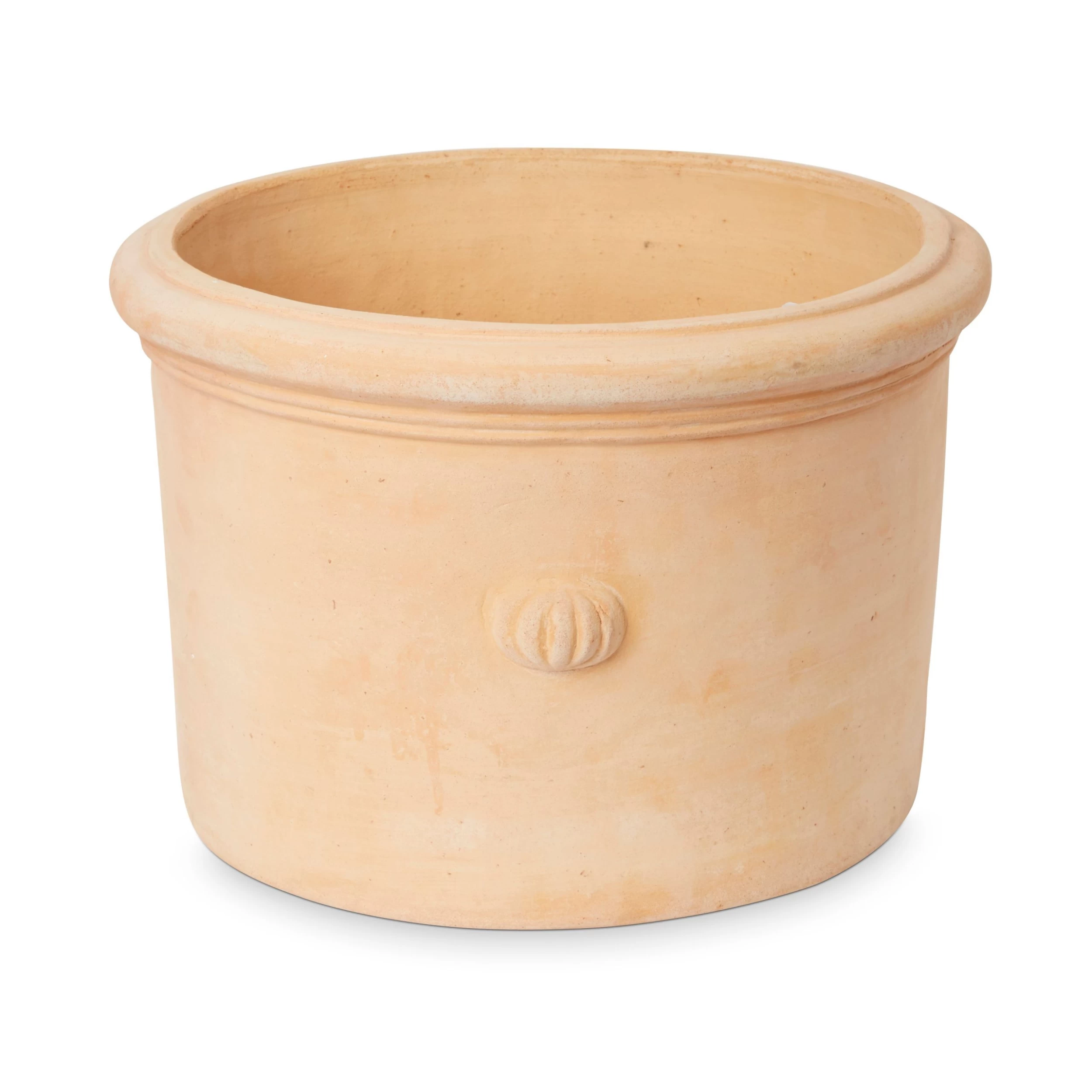 Blooma Mali White Washed Terracotta Circular Plant Pot (Dia)40cm 3 Blooma Mali White Washed Terracotta Circular Plant Pot (Dia)40cm