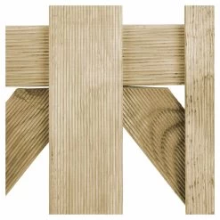 Blooma Mekong Wood Round Top Gate, (H)1m (W)1m -Gardens and Outdoor Stores blooma mekong wood round top gate h 1m w 1m3663602942665 04bq