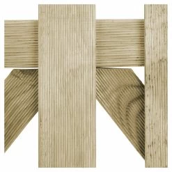 Blooma Mekong Wood Round Top Gate, (H)1m (W)1m -Gardens and Outdoor Stores blooma mekong wood round top gate h 1m w 1m3663602942665 37c