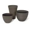Blooma Momoka Grey Stone Effect Plastic Circular Plant Pot (Dia)50cm -Gardens and Outdoor Stores blooma momoka grey stone effect plastic circular plant pot dia 50cm3663602700845 03bq