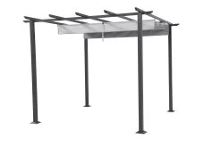 Blooma Moses Dark Grey Square Gazebo, (W)3m (D)3m - Assembly Required