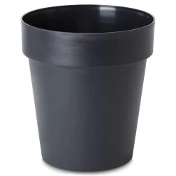 Blooma Nurgul Dark Grey Plastic Circular Plant Pot (Dia)30cm