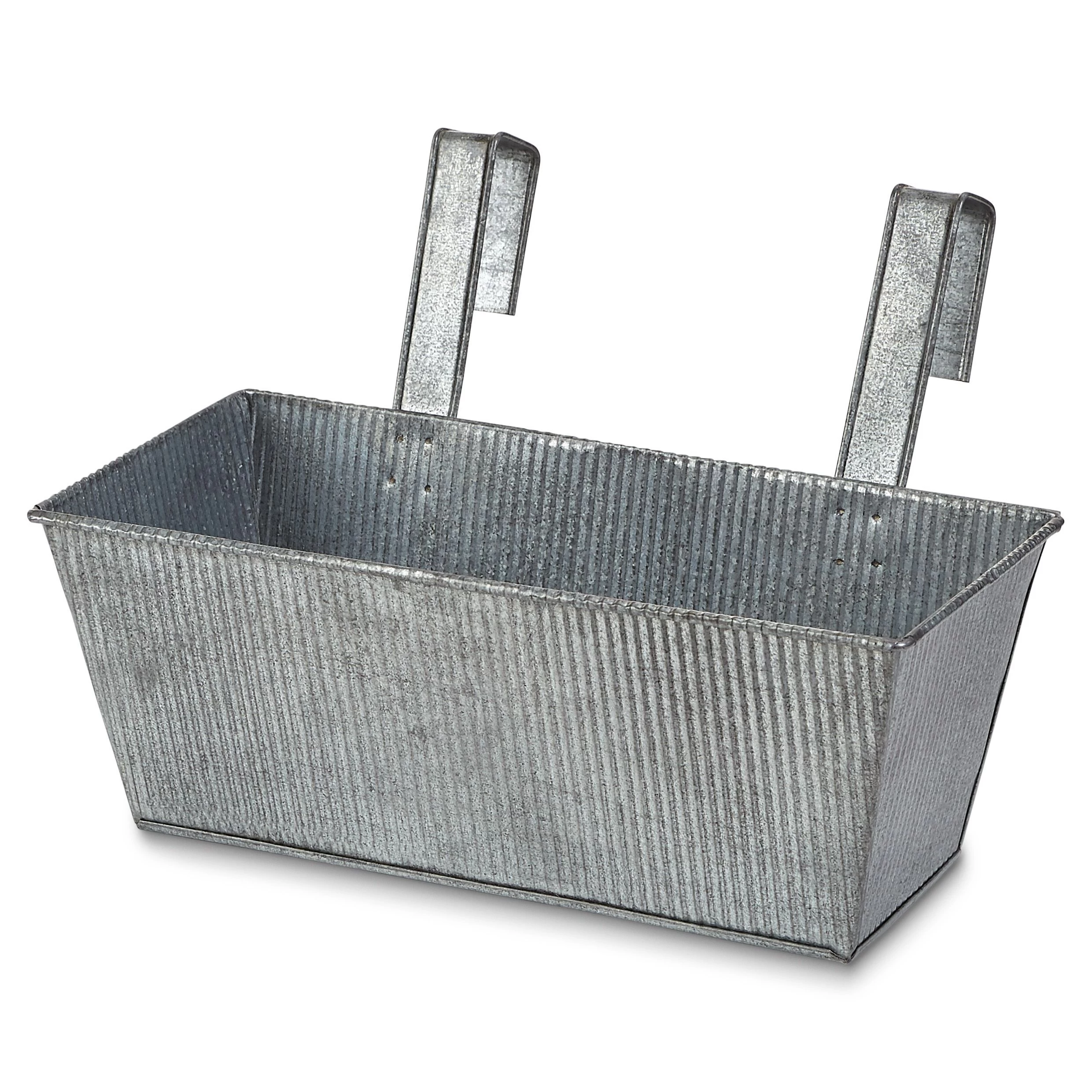Blooma Rural Argent Metal Rectangular Trough 3 Blooma Rural Argent Metal Rectangular Trough