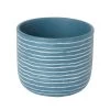Blue Coral Clay Striped Round Plant Pot (Dia)20cm