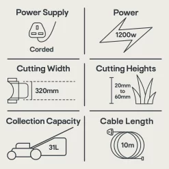 Bosch Rotak 320ER Corded Rotary Lawnmower 16 Bosch Rotak 320ER Corded Rotary Lawnmower -Gardens and Outdoor Stores bosch rotak 320er corded rotary lawnmower3165140724289 01t EN bq 1