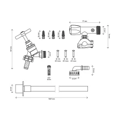 Brass & PVC Outdoor Tap -Gardens and Outdoor Stores brass pvc outdoor tap5052931320172 01t