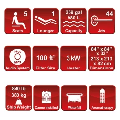 Canadian Spa Toronto Special Edition 6 Person Hot Tub 19 Canadian Spa Toronto Special Edition 6 Person Hot Tub -Gardens and Outdoor Stores canadian spa toronto special edition 6 person hot tub0708296543088 01t bq