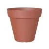 Capri Terracotta Polypropylene (PP) Plain Round Plant Pot (Dia)80cm