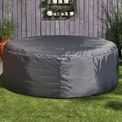 CleverSpa Grey Circular Hot Tub Cover -Gardens and Outdoor Stores cleverspa grey circular hot tub cover5019008882872 01i BQ