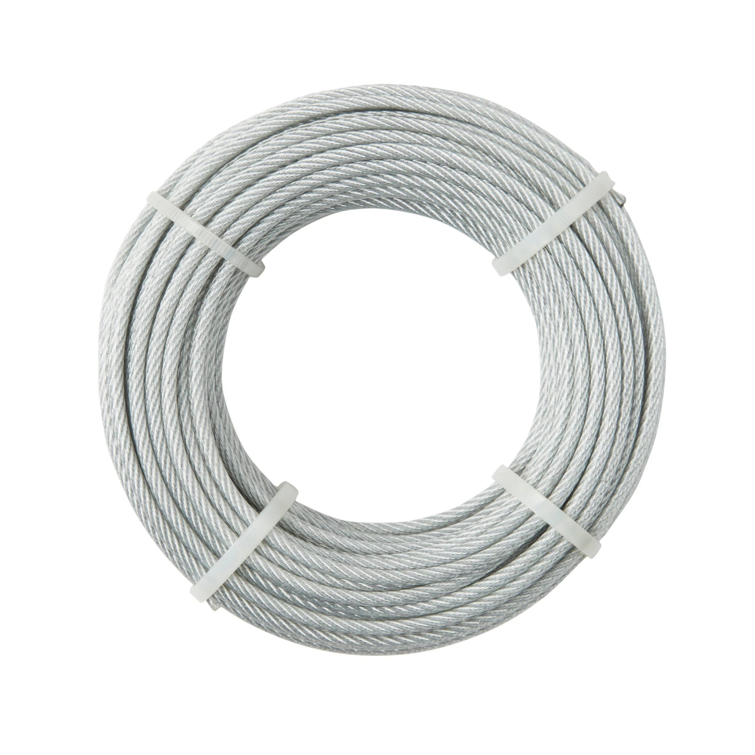 Diall White PVC & Steel Cable, (L)20m (Dia)4mm 4 Diall White PVC & Steel Cable, (L)20m (Dia)4mm - Image 2