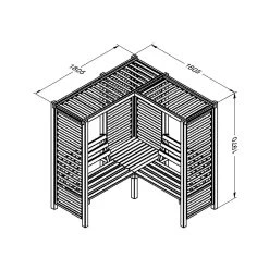 Forest Firenze Corner Arbour, (H)1970mm (W)1800mm (D)1800mm - Assembly Required 29 Forest Firenze Corner Arbour, (H)1970mm (W)1800mm (D)1800mm - Assembly Required -Gardens and Outdoor Stores forest firenze corner arbour h 1970mm w 1800mm d 1800mm assembly required5013053185049 01t bq