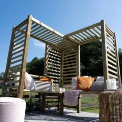 Forest Firenze Corner Arbour, (H)1970mm (W)1800mm (D)1800mm - Assembly Required 28 Forest Firenze Corner Arbour, (H)1970mm (W)1800mm (D)1800mm - Assembly Required -Gardens and Outdoor Stores forest firenze corner arbour h 1970mm w 1800mm d 1800mm assembly required5013053185049 04i bq