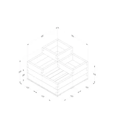 Forest Garden 0.9m X 0.9m Mixed Softwood Rectangular Raised Bed Kit 0.81m² -Gardens and Outdoor Stores forest garden 0 9m x 0 9m mixed softwood rectangular raised bed kit 0 81m 5013053193495 01t