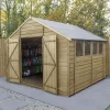Forest Garden 10x10 Ft Apex Overlap Wooden 2 Door 4 Windows Shed With Floor - Assembly Service Included -Gardens and Outdoor Stores forest garden 10x10 ft apex overlap wooden 2 door 4 windows shed with floor assembly service included5013053178027 01i bq