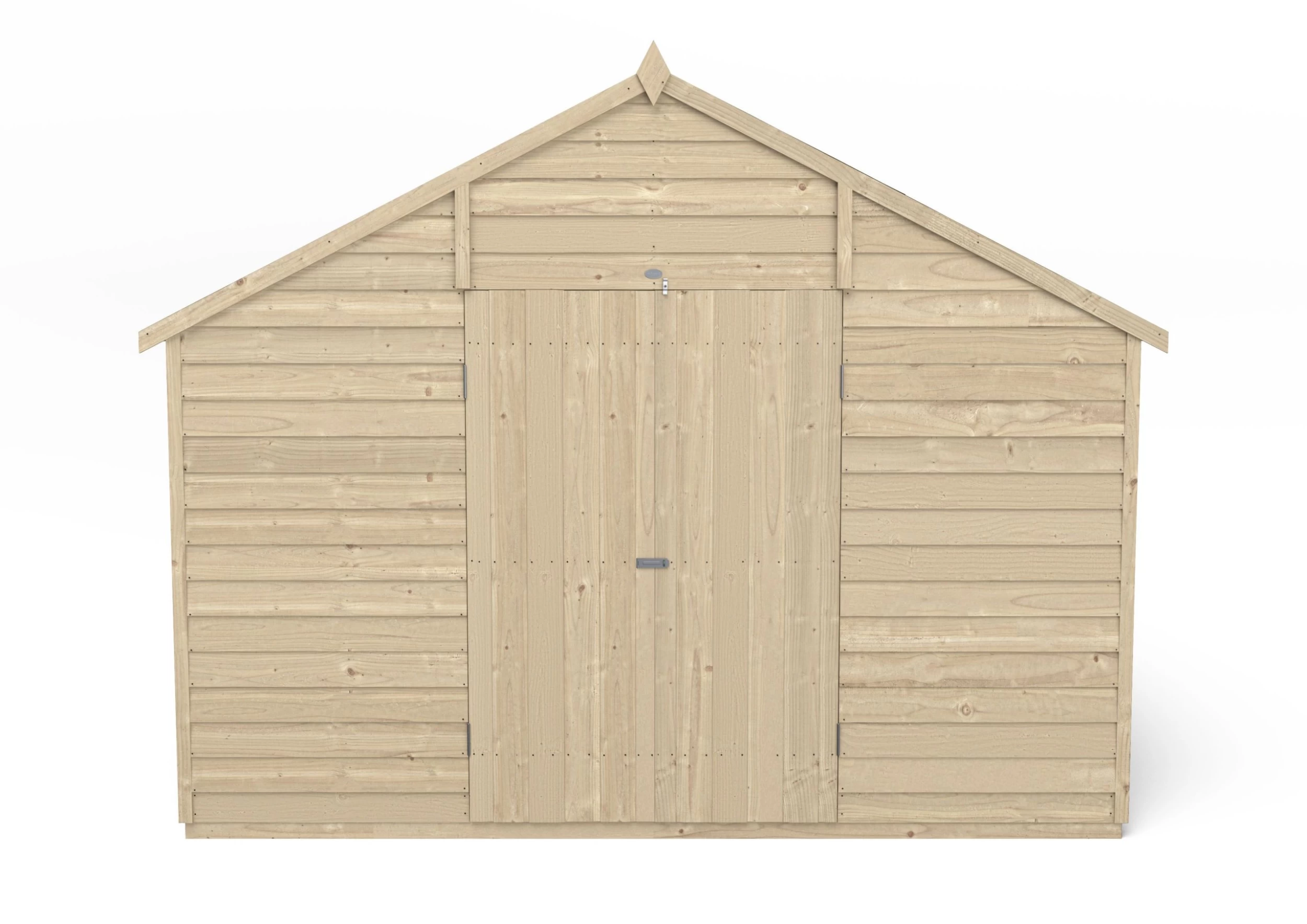 Forest Garden 10x10 Ft Apex Overlap Wooden 2 Door 4 Windows Shed With Floor - Assembly Service Included 5 Forest Garden 10x10 Ft Apex Overlap Wooden 2 Door 4 Windows Shed With Floor - Assembly Service Included - Image 3