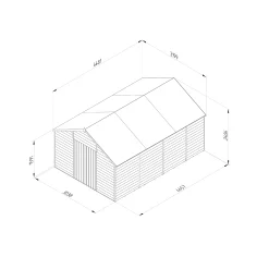 Forest Garden 10x15 Apex Pressure Treated Overlap Wooden Shed With Floor - Assembly Service Included -Gardens and Outdoor Stores forest garden 10x15 apex pressure treated overlap wooden shed with floor assembly service included5013053192818 01t