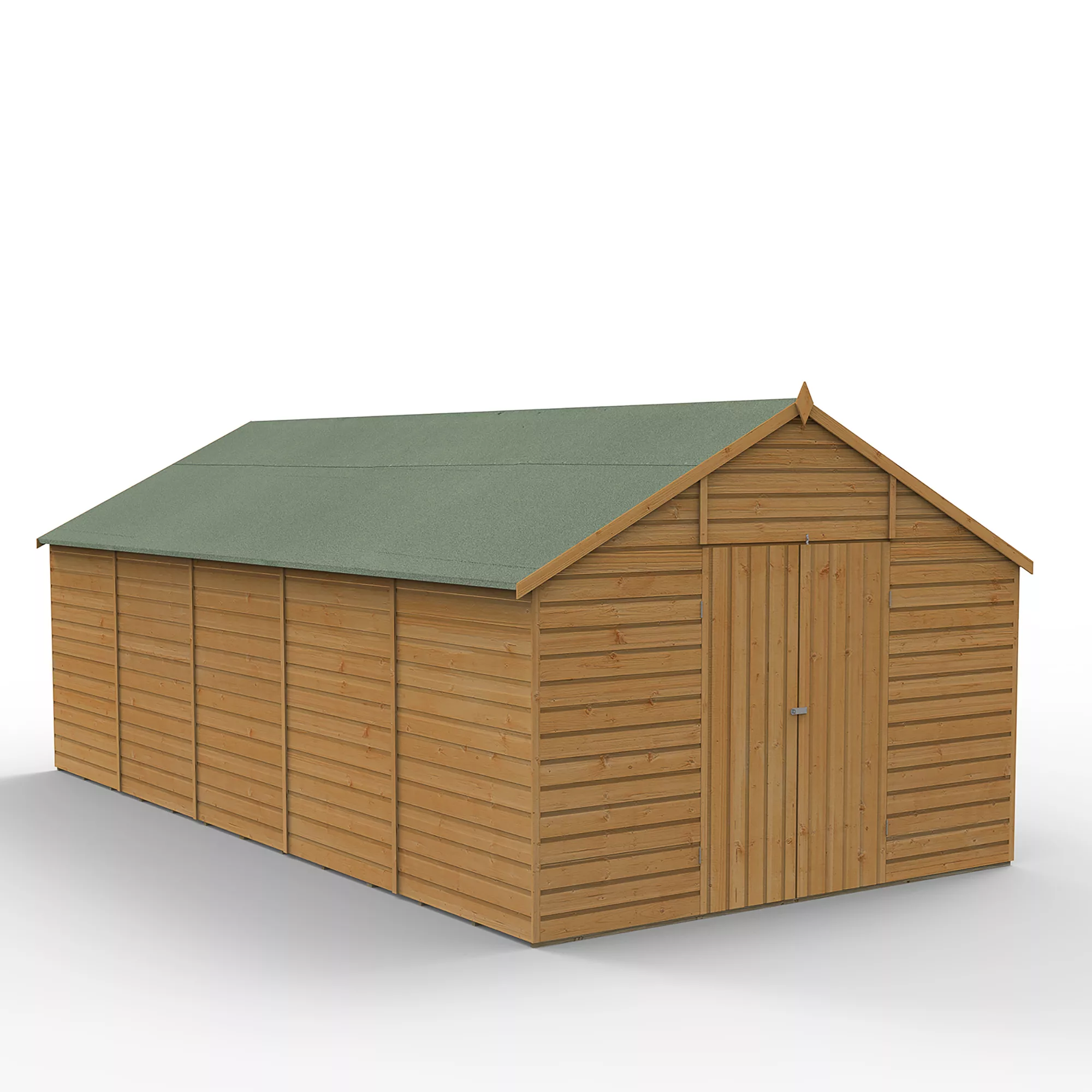 Forest Garden 10x20 Apex Dip Treated Shiplap Wooden Shed With Floor (Base Included) 6 Forest Garden 10x20 Apex Dip Treated Shiplap Wooden Shed With Floor (Base Included) - Image 4