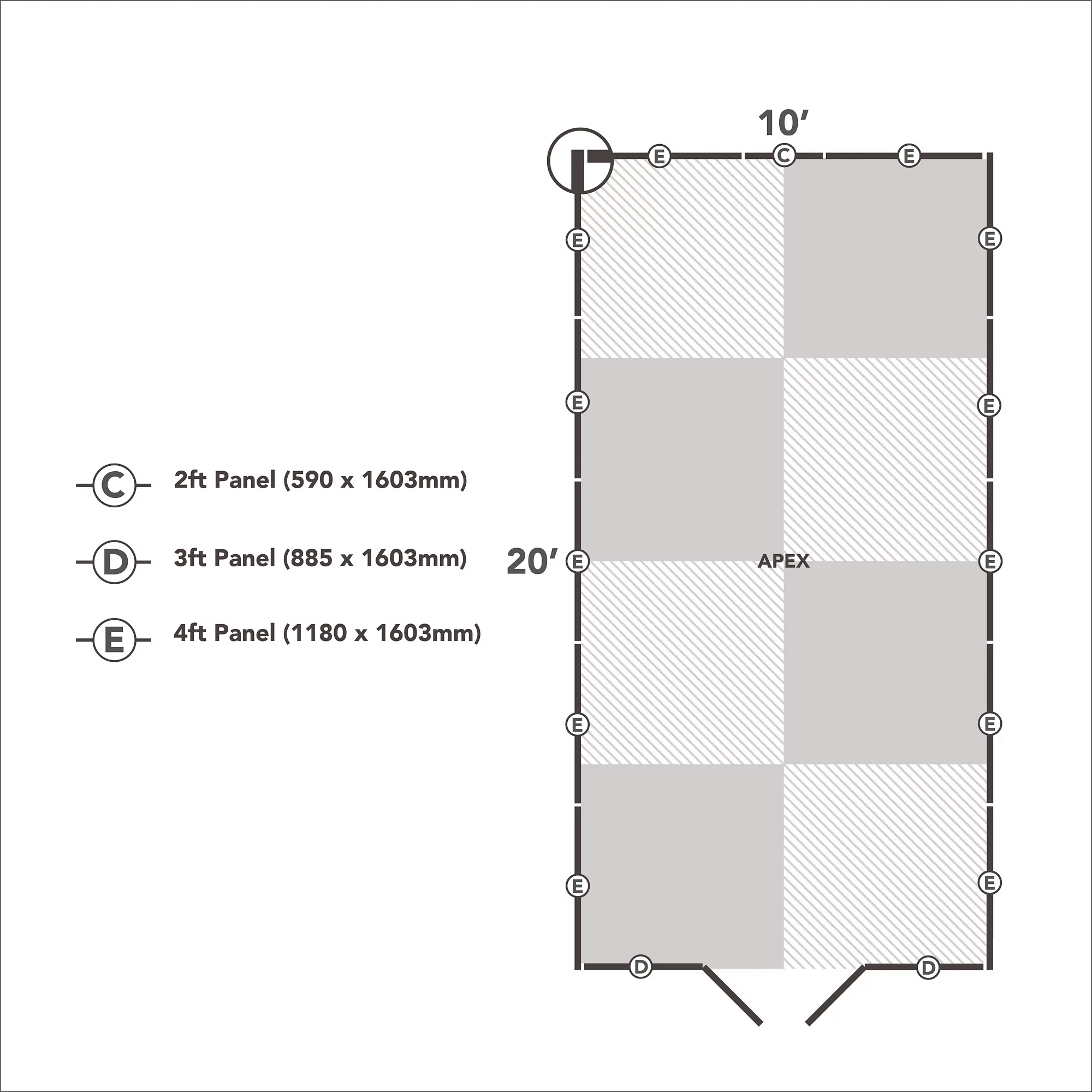 Forest Garden 10x20 Apex Dip Treated Shiplap Wooden Shed With Floor (Base Included) 10 Forest Garden 10x20 Apex Dip Treated Shiplap Wooden Shed With Floor (Base Included) - Image 8