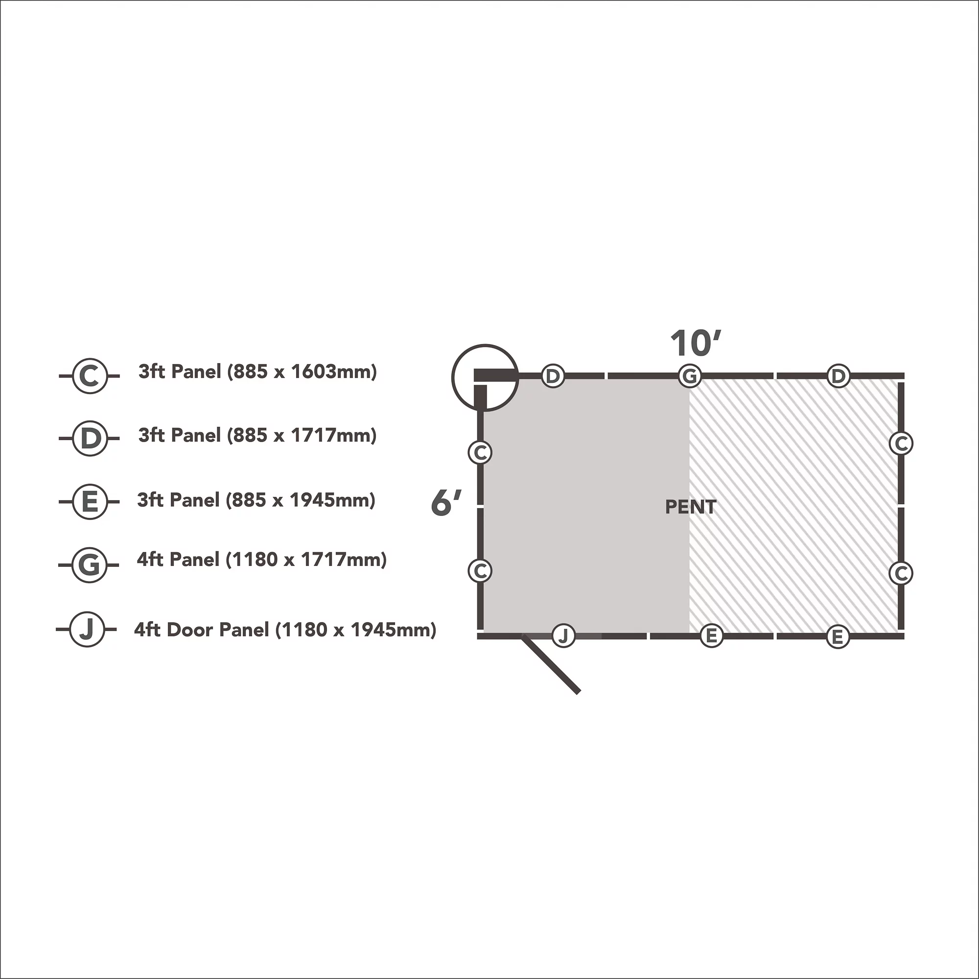 Forest Garden 10x6 Pent Pressure Treated Overlap Wooden Shed With Floor (Base Included) - Assembly Service Included 10 Forest Garden 10x6 Pent Pressure Treated Overlap Wooden Shed With Floor (Base Included) - Assembly Service Included - Image 8