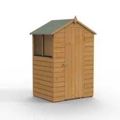 Forest Garden 4x3 Apex Dip Treated Shiplap Wooden Shed With Floor (Base Included) 7 Forest Garden 4x3 Apex Dip Treated Shiplap Wooden Shed With Floor (Base Included) -Gardens and Outdoor Stores forest garden 4x3 apex dip treated shiplap wooden shed with floor base included 5013053194065 02c