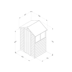 Forest Garden 4x3 Apex Dip Treated Shiplap Wooden Shed With Floor (Base Included) 9 Forest Garden 4x3 Apex Dip Treated Shiplap Wooden Shed With Floor (Base Included) -Gardens and Outdoor Stores forest garden 4x3 apex dip treated shiplap wooden shed with floor base included 5013053194065 02t