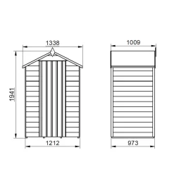 Forest Garden 4x3 Apex Pressure Treated Overlap Wooden Shed With Floor (Base Included) - Assembly Service Included -Gardens and Outdoor Stores forest garden 4x3 apex pressure treated overlap wooden shed with floor base included assembly service included5013053176771 01t bq