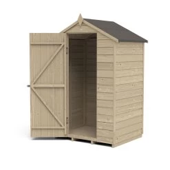 Forest Garden 4x3 Apex Pressure Treated Overlap Wooden Shed With Floor (Base Included) - Assembly Service Included -Gardens and Outdoor Stores forest garden 4x3 apex pressure treated overlap wooden shed with floor base included assembly service included5013053176771 21c bq